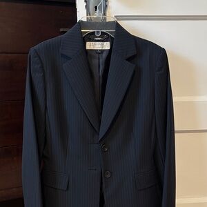 Women’s Navy Pinstripe Skirt Suit